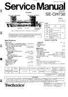 Technics - SECH-730 - Service manual 